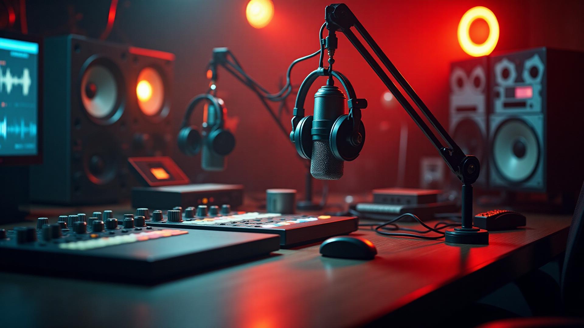 Radio studio background